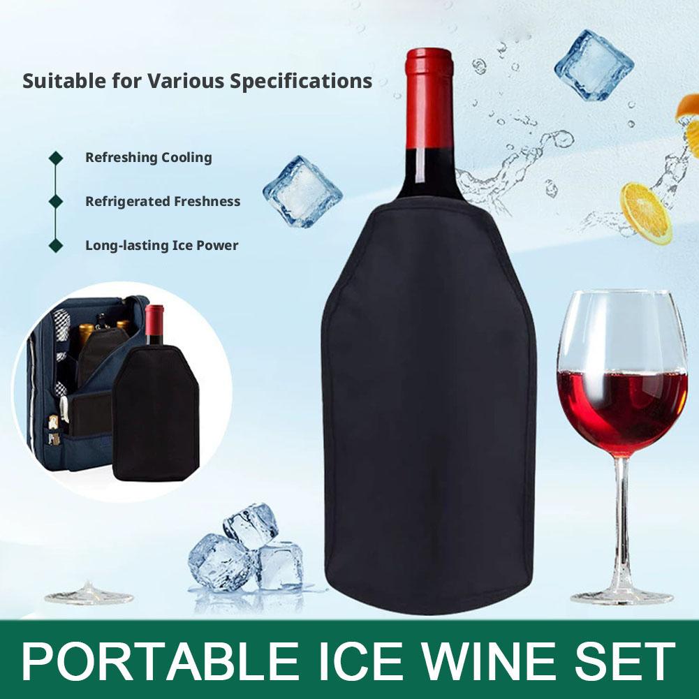 Wine Chiller Sleeve - Reusable Wine Cooling Sleeve Portable Gel