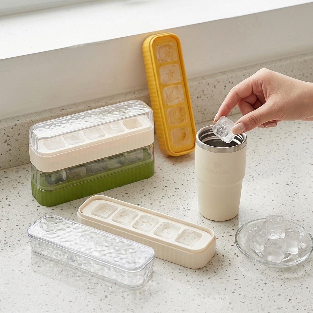 Wine Beer Cooler - Mini Plastic Ice Cube Tray With
