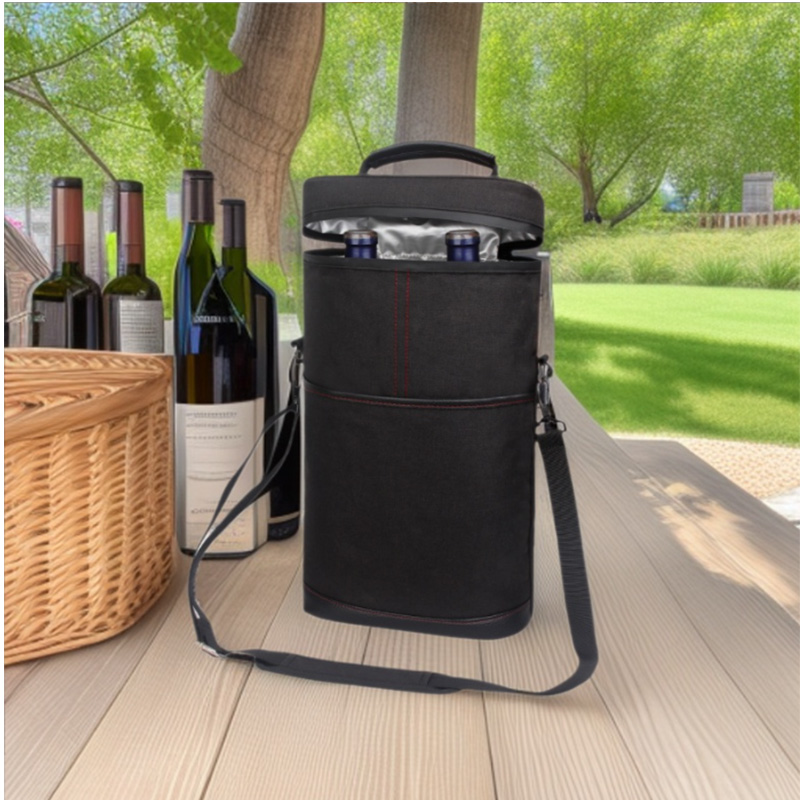 Wine Beer Cooler - Portable Outdoor Wine Cooler Bag, Holds