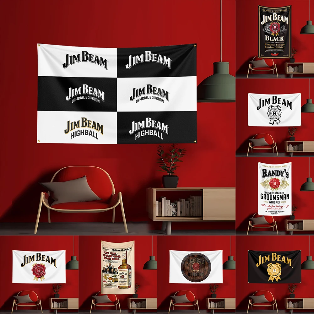 90X150CM Whisky-J-jim beams Fl - Wine Beer Rum 评论和价格