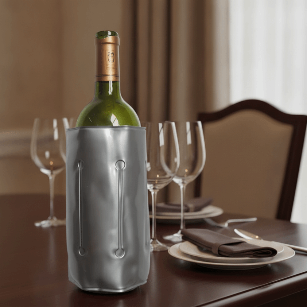 Reusable Wine Cooler Bag Gray  - Wine Chiller Sleeve 评论和价格