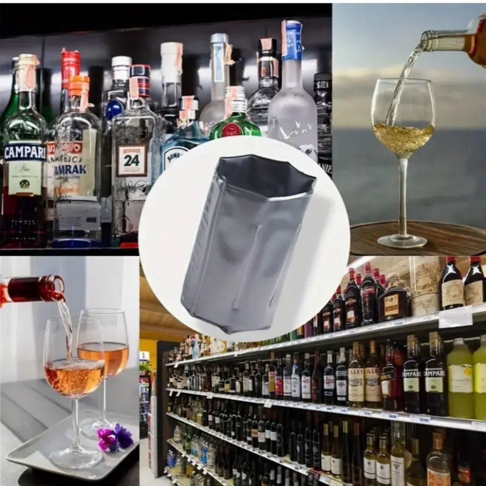 Reusable Wine Cooler Bag Gray  - Wine Chiller Sleeve 评论和价格