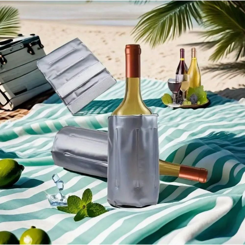 Reusable Wine Cooler Bag Gray  - Wine Chiller Sleeve 评论和价格