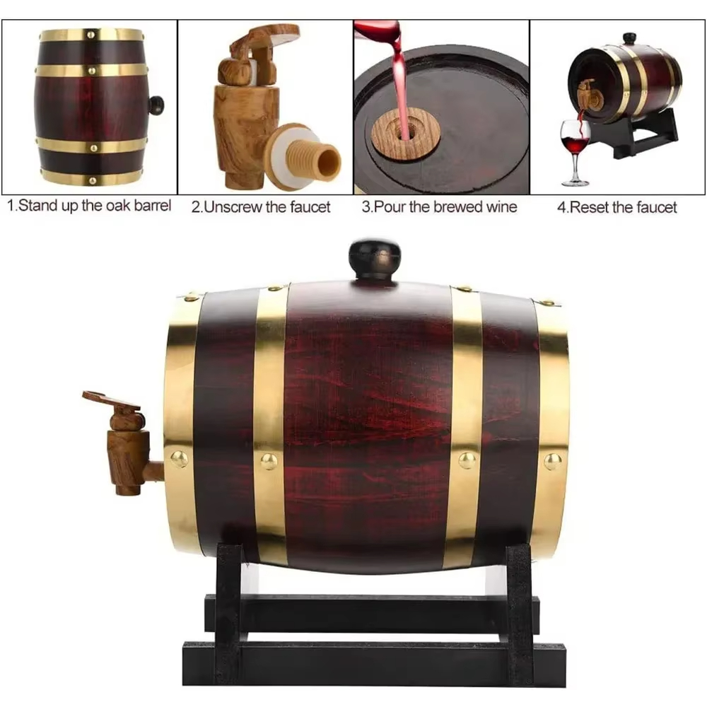 Whiskey Barrel Dispenser Oak A - Wine Beer And Spirit 评论和价格