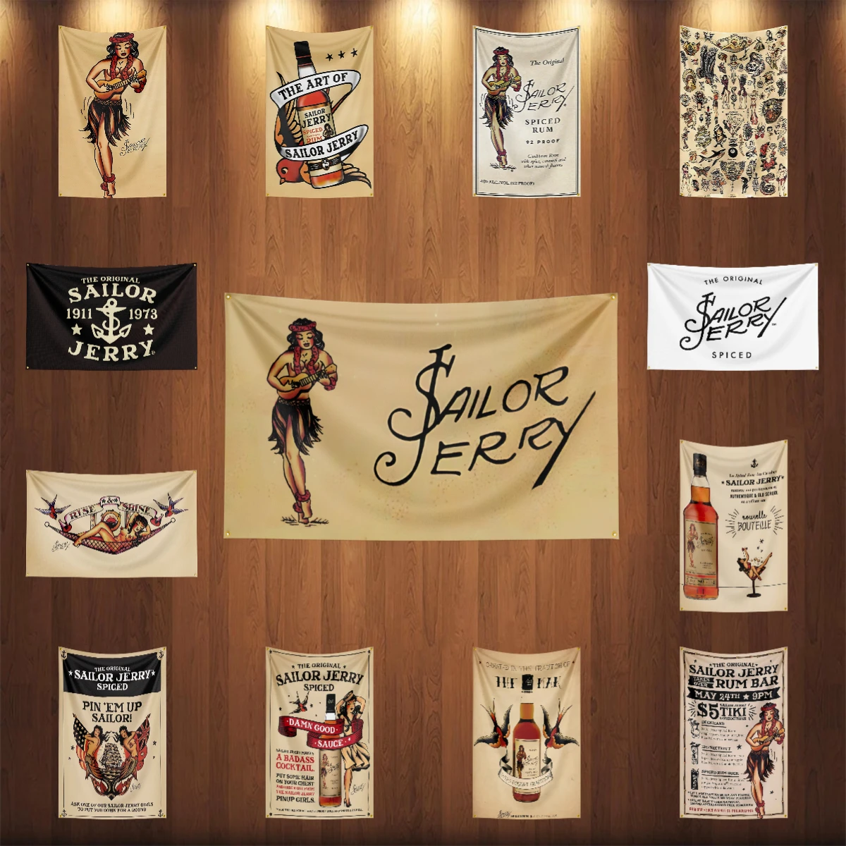 3×5ft S-Sailor Jerrys rum Flag - Wine Beer Rum 评论和价格