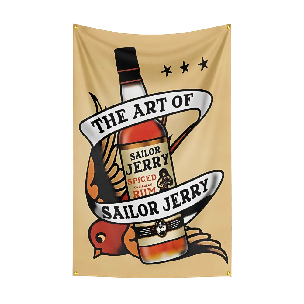 3×5ft S-Sailor Jerrys rum Flag - Wine Beer Rum 评论和价格