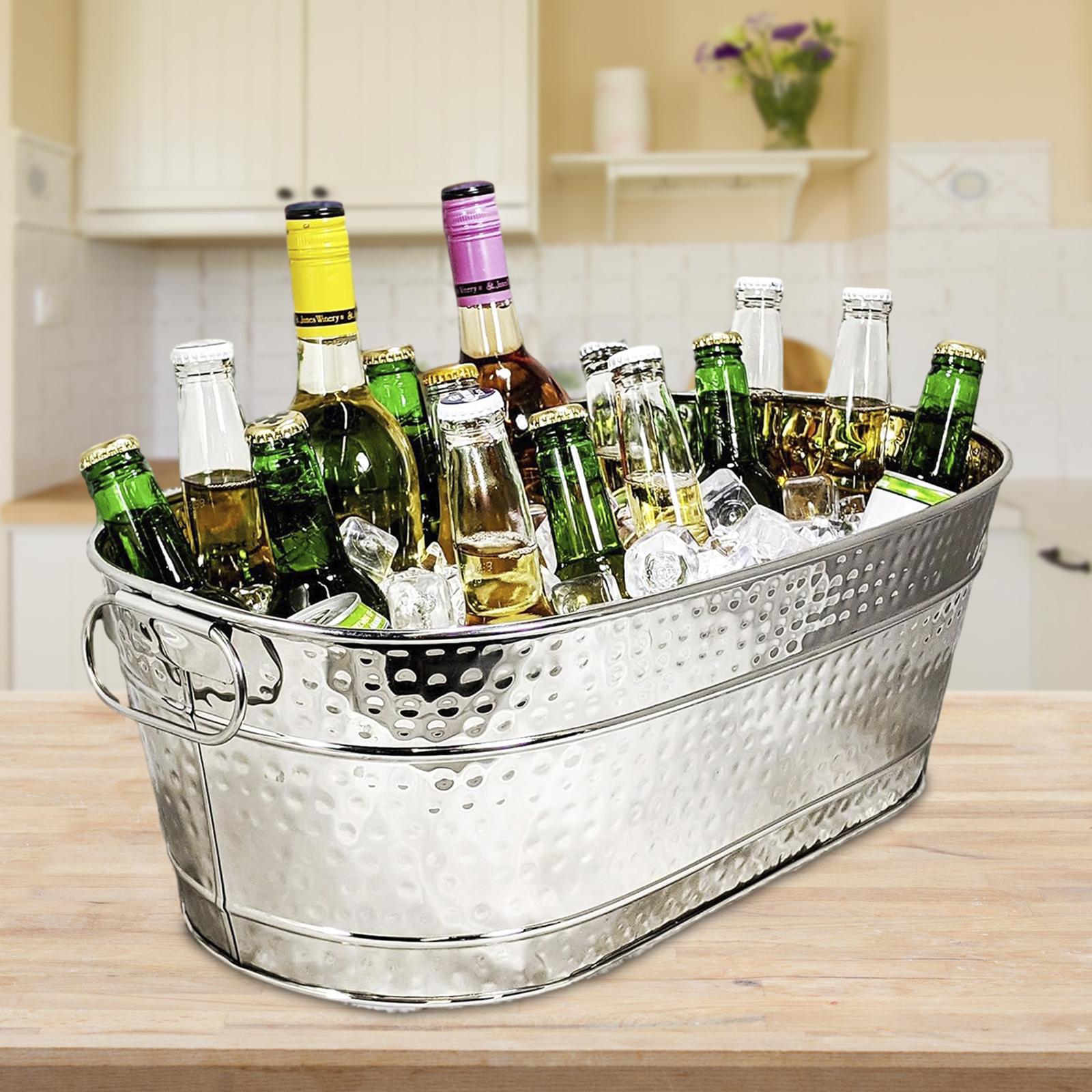 Ice Bucket Galvanized Tub Stor - Wine Beer Cooler 评论和价格