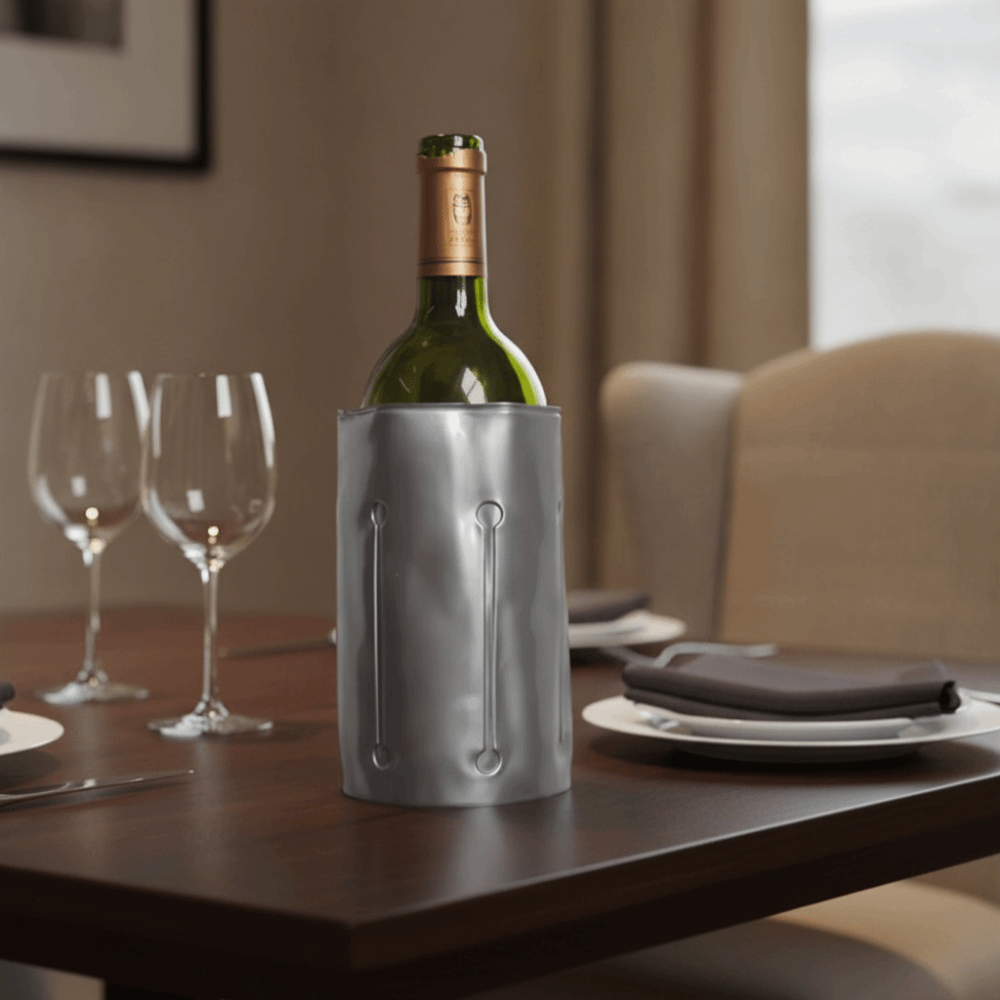 Reusable Wine Cooler Bag Gray  - Wine Chiller Sleeve 评论和价格