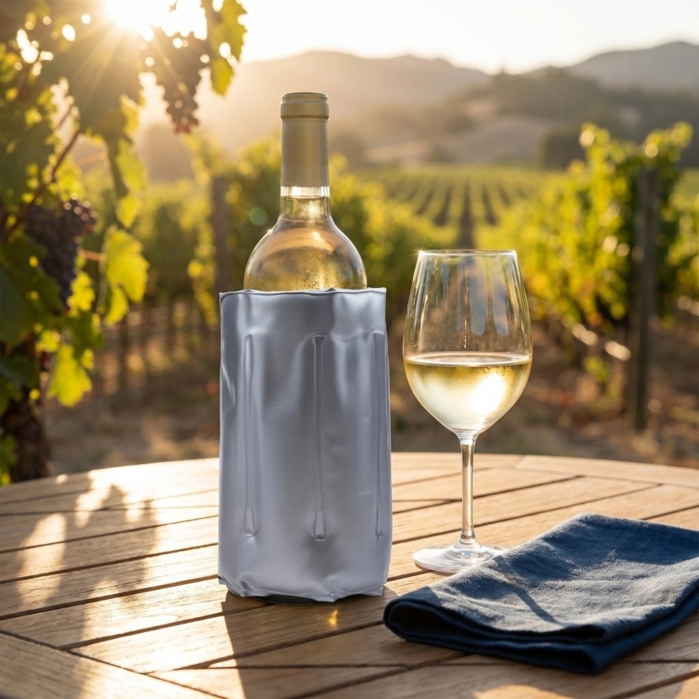 Reusable Wine Cooler Bag Gray  - Wine Chiller Sleeve 评论和价格
