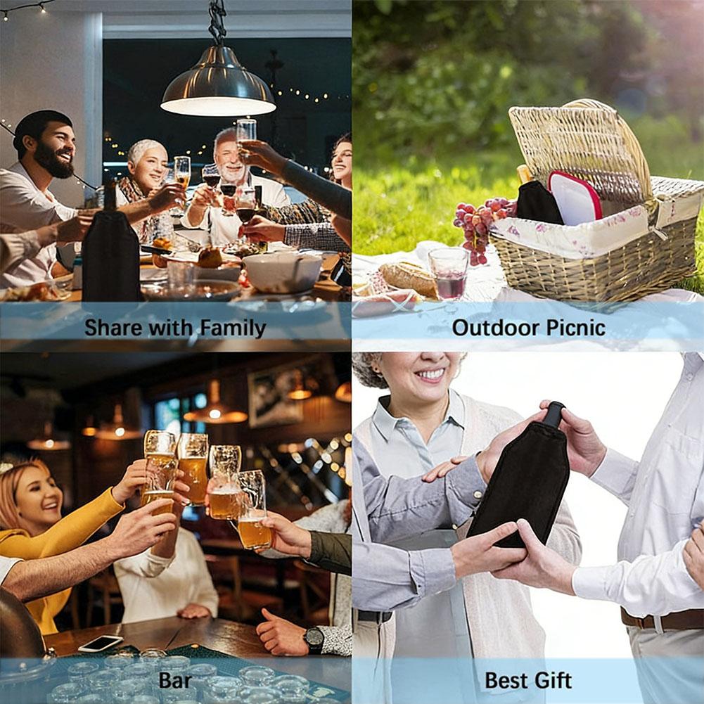 Wine Cooling Holder Ice Bag Je - Wine Chiller Sleeve 评论和价格