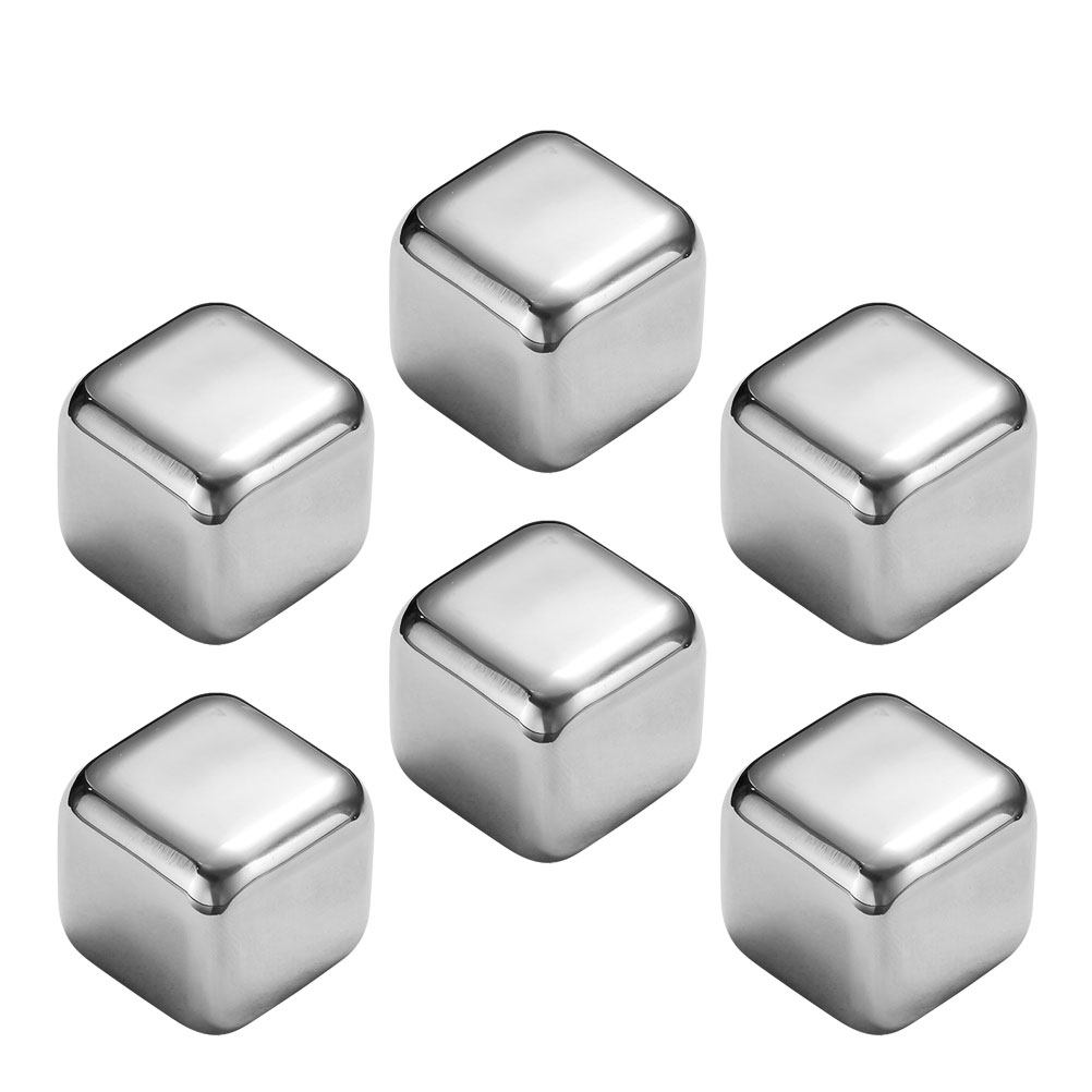 6Pcs Stainless Steel Wine Rock - Wine Beer Cooler 评论和价格